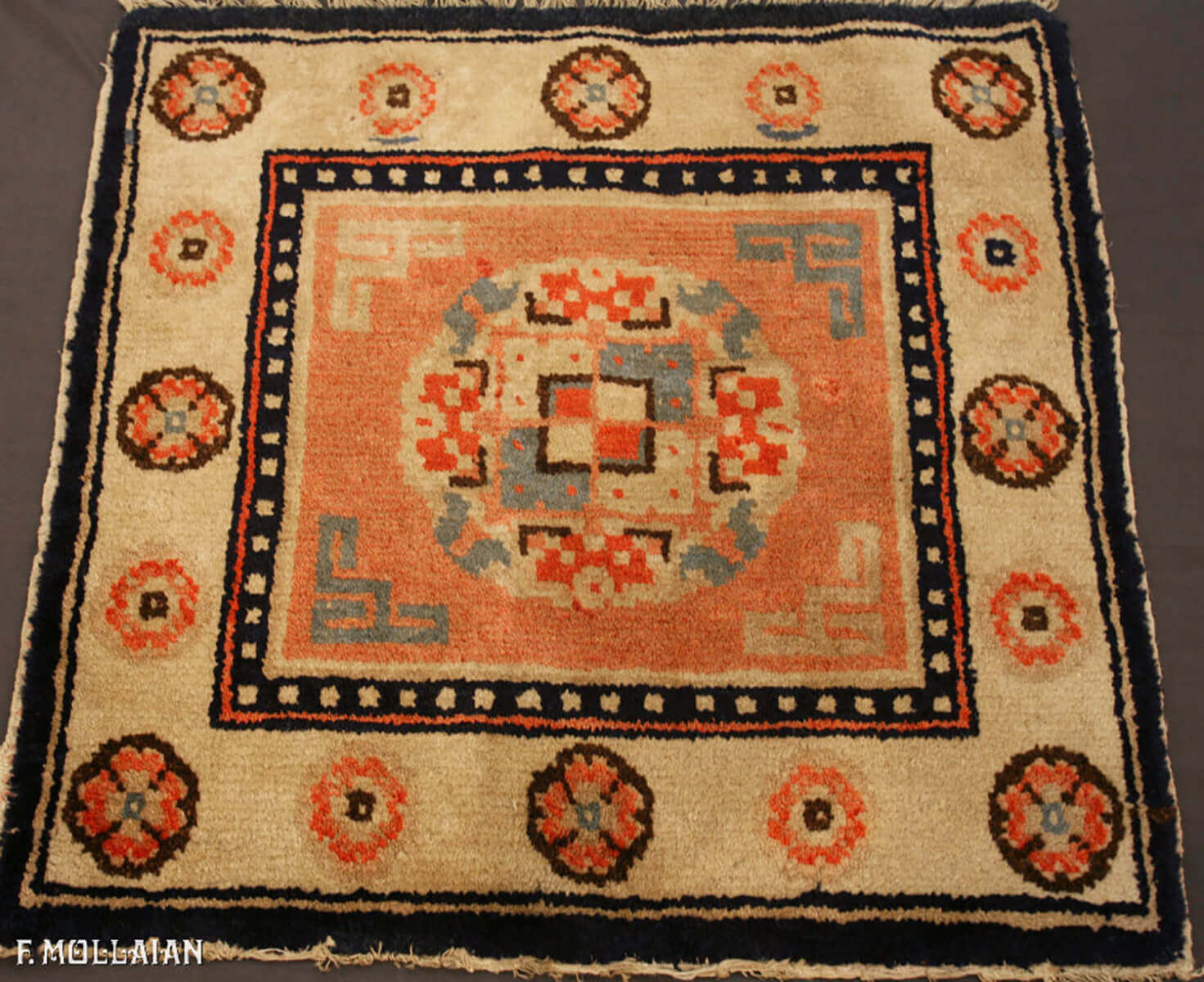 Antique Tibetan Rug (58x61 cm)